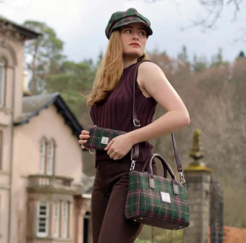 Harris Tweed Messenger bag Made in Scotland Shop Online Scottish Webstore