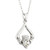 Rhodium Claddagh Birthstone Pendant – April ExclusivelyIrish.com