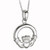 Small Silver Heavy Claddagh Pendant ExclusivelyIrish.com