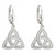Sterling Silver Cubic Zirconia Trinity Knot Drop Earrings ExclusivelyIrish.com