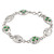 Rhodium Oval Claddagh & Enamel Bracelet ExclusivelyIrish.com