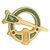 Gold Plated Green Tara Brooch ExclusivelyIrish.com