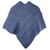 A200 206 Denim Blue Cable Aran Poncho With Button Detail Studio Back  View ExclusivelyIrish.com A200 206 Denim Blue Cable Aran Poncho With Button Detail Studio Back  View ExclusivelyIrish.com