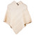 A200 162 Natural White Cable Aran Poncho With Button Detail  Studio Front View ExclusivelyIrish.com A200 162 Natural White Cable Aran Poncho With Button Detail  Studio Front View ExclusivelyIrish.com