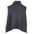 A453 070 Charcoal Irish Merino Wool Patchwork Aran Cowl Cape Studio Back View ExclusivelyIrish.com A453 070 Charcoal Irish Merino Wool Patchwork Aran Cowl Cape Studio Back View ExclusivelyIrish.com