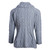 B551 385 Ocean Grey Women's Flare Cardigan with Diamond Pattern Studio Back View 