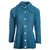 B551 443 Teal Women's Flare Cardigan with Diamond Pattern Studio Front View