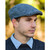 DTC2-C001L Donegal Touring Irish Wool Cap with Grey Herringbone Tweed ExclusivelyIrish.com