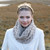 B873 077 Wicker Merino Wool Honeycomb Irish Snood Scarf Lifestyle ExclusivelyIrish.com