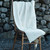 B888 001 Natural White Classic Merino Honeycomb Irish Aran Throw Blanket Lifestyle ExclusivelyIrish.com