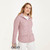 B940 402 Pink Ladies Buttoned Cabled Cardigan Lifestyle Side View ExclusivelyIrish.com B940 402 Pink Ladies Buttoned Cabled Cardigan Lifestyle Side View ExclusivelyIrish.com
