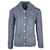 B940 385 Ocean Grey Ladies Buttoned Cabled Cardigan Studio Front View ExclusivelyIrish.com B940 385 Ocean Grey Ladies Buttoned Cabled Cardigan Studio Front View ExclusivelyIrish.com