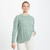 B951 373 Seafoam Green Ladies Irish Multi Cabled Raglan Super Soft Merino Wool Sweater Lifestyle Front View ExclusivelyIrish.com B951 373 Seafoam Green Ladies Irish Multi Cabled Raglan Super Soft Merino Wool Sweater Lifestyle Front View ExclusivelyIrish.com