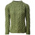 B951 430 Meadow Green Ladies Irish Multi Cabled Raglan Super Soft Merino Wool Sweater Studio Front View ExclusivelyIrish.com B951 430 Meadow Green Ladies Irish Multi Cabled Raglan Super Soft Merino Wool Sweater Studio Front View ExclusivelyIrish.com