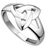 Sterling Silver Plain Trinity Knot Ring ExclusivelyIrish.com