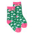 T7445 Girls Ribbon and Shamrock Irish Socks Studio ExclusivelyIrish.com