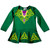 T7493 Green Irish Dancer Dress Baby Vest Studio Front View ExclusivelyIrish.com