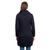 AWL108 304 Navy Blue Ladies 3 Buttons Collar Coat Studio Back View ExclusivelyIrish.com