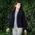 AWL117 304 Navy Blue Saol Ladies Cable Cardigan Wrap Lifestyle Front View ExclusivelyIrish.com AWL117 304 Navy Blue Saol Ladies Cable Cardigan Wrap Lifestyle Front View ExclusivelyIrish.com