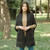 ML104 101 Charcoal Ladies Merino Wool Pocket Shawl Lifestyle Front View ExclusivelyIrish.com