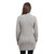 ML114 103 Grey Soft Touch Ladies Aran Zip Cardigan Studio Back View ExclusivelyIrish.com