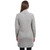 ML131 103 Grey Ladies Double Breasted Shawl Collar Coat Studio Back View ExclusivelyIrish.com