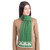 ML197 105 Green St Patrick's Day Ladies Loop Aran Wool Scarf Front View ExclusivelyIrish.com