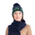 ML201-104 Navy Blue Shamrock Aran Wool Hat ExclusivelyIrish.com