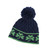 ML201-104 Navy Blue Shamrock Aran Wool Hat ExclusivelyIrish.com