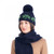 ML253-104 Navy Blue Green Shamrock Wool Hat ExclusivelyIrish.com