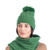 ML254 105 Green Aran Wool Bobble Hat ExclusivelyIrish.com