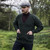 MM201 102 Army Green Mens V Neck Cable Cardigan Lifestyle Front View ExclusivelyIrish.com