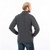 MM203 101 Charcoal Men's Shawl Collar Single Button Sweater Studio Back View ExclusivelyIrish.com