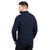 MM205 104 Navy Blue Mens Zipper Cardigan Studio Back View ExclusivelyIrish.com