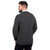 MM208 101 Charcoal Mens Merino Aran Sweater Studio Back View ExclusivelyIrish.com