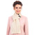 SA196 162 Natural White Aran Loop Scarf Studio Front View ExclusivelyIrish.com