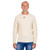SA209 162 Natural White Mens Cozy Shawl-Collar Wool Sweater Studio Front View ExclusivelyIrish.com