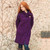 SA815 404 Purple Saol Knitwear The Caitriona Long Cardigan Lifestyle Front View ExclusivelyIrish.com SA815 404 Purple Saol Knitwear The Caitriona Long Cardigan Lifestyle Front View ExclusivelyIrish.com