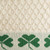 SA962-283-OS Natural White Shamrock Cable Stitch Aran Throw Close Up ExclusivelyIrish.com