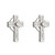 S/S Small Cross Stud Earrings Post 11mm ExclusivelyIrish.com