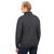SA357 045 CHARCOAL Colour Irish Wool Zip Cardigan Traditional Cable Design Back Side ShopAran.com