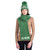 ML251 105 GREEN Colour Women’s Shamrock Aran Knit Scarf Merino Wool ShopAran.com
