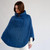 ML132 107 TEAL BLUE Colour Irish Wool Poncho One Size Cozy Fit ShopAran.com