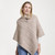 BUY A200 077 MISTY BEIGE Colour Ladies Wool Traingular Aran Poncho ON ShopAran.com
