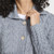 B940 385 MISTY BLUE Colour Buttoned Irish Knit Cardigan in Merino Wool ShopAran.com