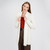 AWL121 300 NATURAL WHITE Colour Aran Open Front Wool Blend Cardigan for Women ShopAran.com