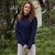 ML905 104 NAVY Colour  Women’s Irish Aran Sweater in Diamond Stitch ShopAran.com