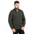 MM205 102 ARMY GREEN Colour Men’s Wool Zipper Aran Jacket Studio ShopAran.com