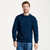 A823303 ATLANTIC BLUE Colour Aran Crew Neck Sweater Soft Merino Wool Knit for Men ShopAran.com