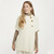 B250  367 NATURAL WHITE Colour 00% Super Soft Merino Wool Aran Poncho for Women ShopAran.com